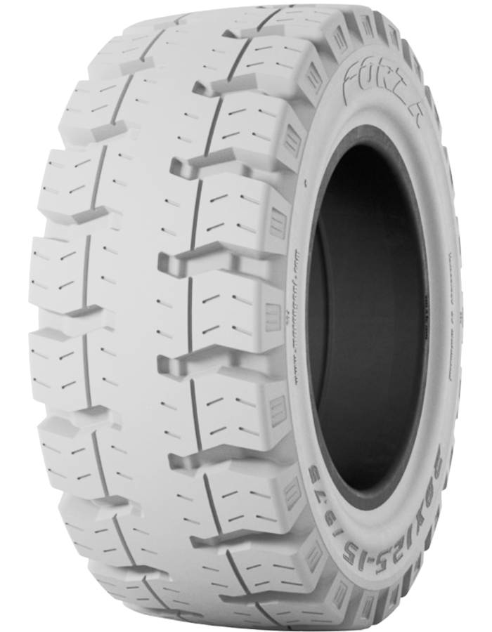 27x10-12 Forklift Tires 27x10-12/8.00 Traction NM Grey LOC Marangoni FORZA F1 Solid Pneumatic Tire (8.00 LOC rim)