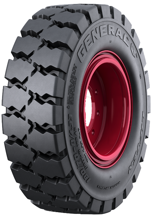 250-15 Forklift Tires 250-15/7.50 Traction Black Standard General Lifter Solid Pneumatic Tire [250/70-15] (7.50 Standard Rim)