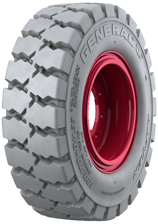 23x9-10 Forklift Tires 23x9-10/6.50 Traction Non-Mark Standard General Lifter Solid Pneumatic Tire [225/75-10] (6.50 Standard Rim)