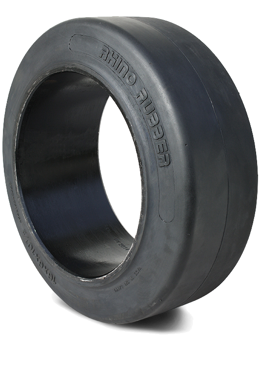 16x5x10-1/2 Forklift Tires 16x5x10-1/2 Smooth Black Rhino R1 Solid Press-on Forklift Tire