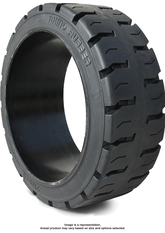 22x12x16 Forklift Tires 22x12x16 Traction Black Rhino R1 Solid Press-on Forklift Tire