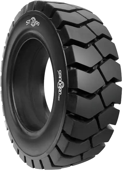 250-15 Forklift Tires 250-15/7.00 Traction Black Standard Trelleborg ST-3000 (7.00 Standard rim)