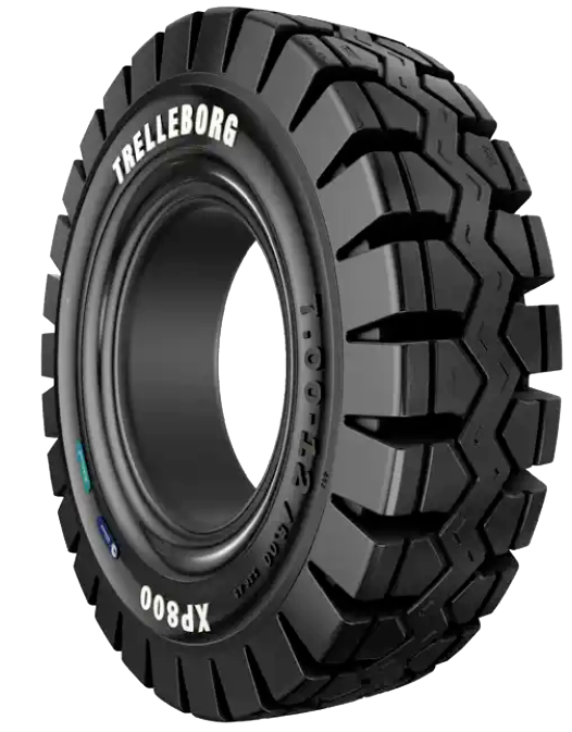5.00-8 Forklift Tires 5.00-8/3.00 Black Standard Traction Solid XP800 (3.00 Standard rim)