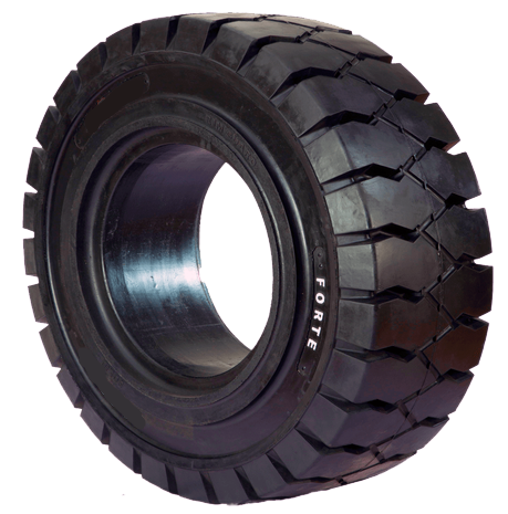 4.00-8 Forklift Tires 4.00-8/3.75 Traction Black Rhino Rubber Forte Solid Pneumatic (3.75 Standard Rim)