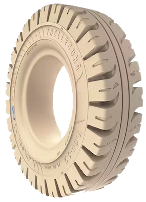 6.50-10 Forklift Tires 6.50-10/5.00 Traction Non Mark Trelleborg XP1000 solid tire (5.00 Standard Rim)