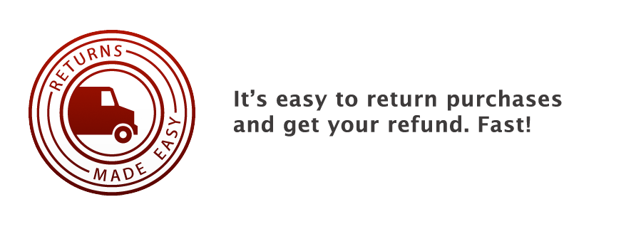 it's easy to return purchases and get your refund