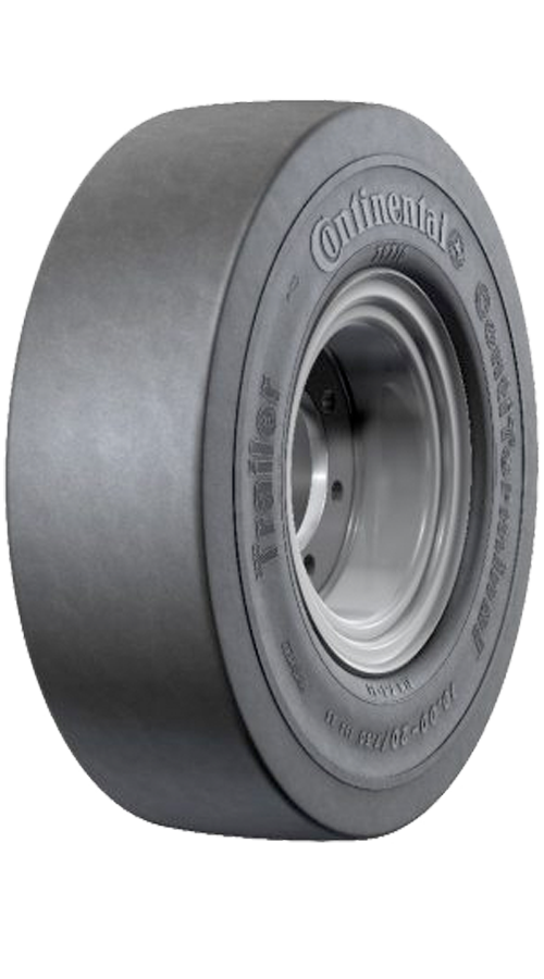 10.00-20 Forklift Tires 10.00-20/7.50 Smooth Black Standard Continental CT Trailer Assembly Solid Pneumatic Tire (7.50 Standard Rim)