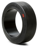 17x5x12-1/8 Forklift Tires 17x5x12-1/8 Smooth Black Rhino Universal Solid Press-on Forklift Tire