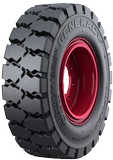27x10-12 Forklift Tires 27x10-12/8.00 Traction Black SIT General Lifter Solid Pneumatic Tire [250/75-12] (8.00 SIT Rim)