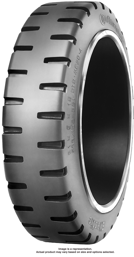 13-1/2x5-1/2x8 Forklift Tires 13-1/2x5-1/2x8 Traction Continental MC20 STB A Solid Press-on Forklift Tire (343/140-203)