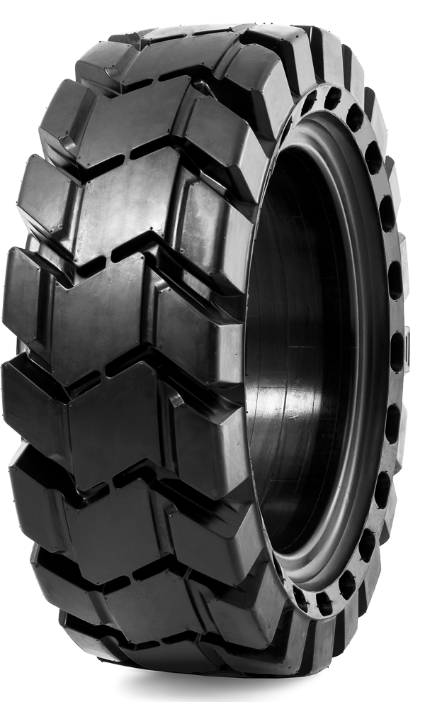 33x12-20 Construction Tires & Tracks 33x12-20/7.50 Non-Directional Solid Rhino Rubber [7.50 rim] (Assemby)