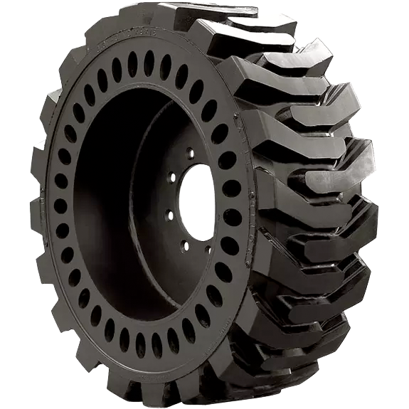 36x7x11 Construction Tires & Tracks 36x7x11 (14-17.5) Traction Right Mold-On (Aperture) Brawler Solidflex Solid Tire