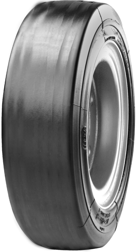 15x4-1/2-8 Forklift Tires 15x4-1/2-8/3.00 Smooth Black Rhino Rubber Forte Solid Pneumatic (3.00 Standard Rim) (125/75-8)