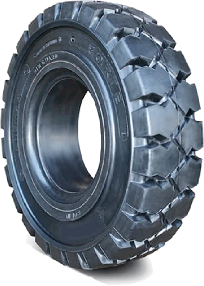 6.50-10 Forklift Tires 6.50-10/5.00 Traction Black Rhino Rubber Forte Solid Pneumatic Tire (5.00 Standard Rim)