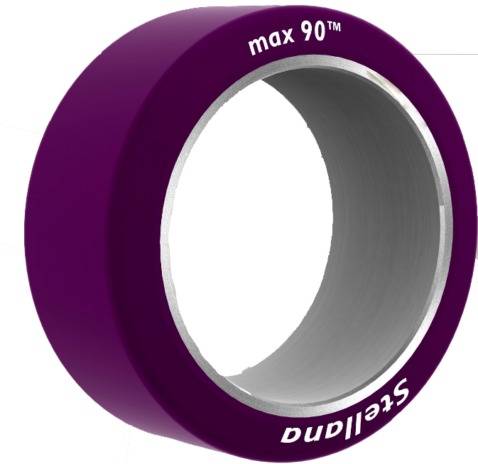 18x9x12-1/8 Forklift Tires 18x9x12-1/8 Polyurethane Stellana 90A MAX90 Press on