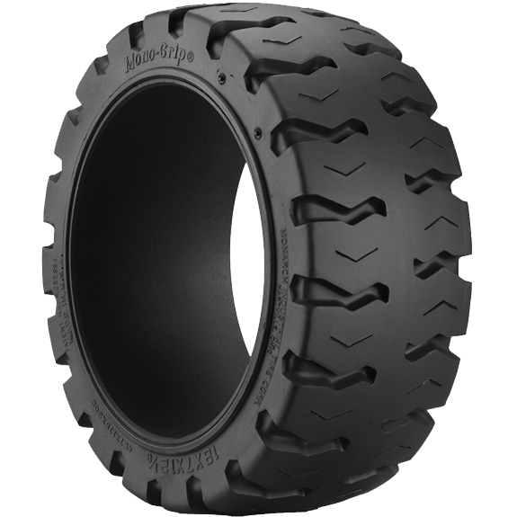 18x6x12-1/8 Construction Tires & Tracks 18x6x12-1/8 Traction Black Monarch Rubber Press-on (Flat-MG, Scrubber)