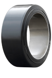 10x7x6-1/4 Forklift Tires 10x7x6-1/4 Smooth Black Trelleborg MPC2 Press On (Low Rolling Resistance)