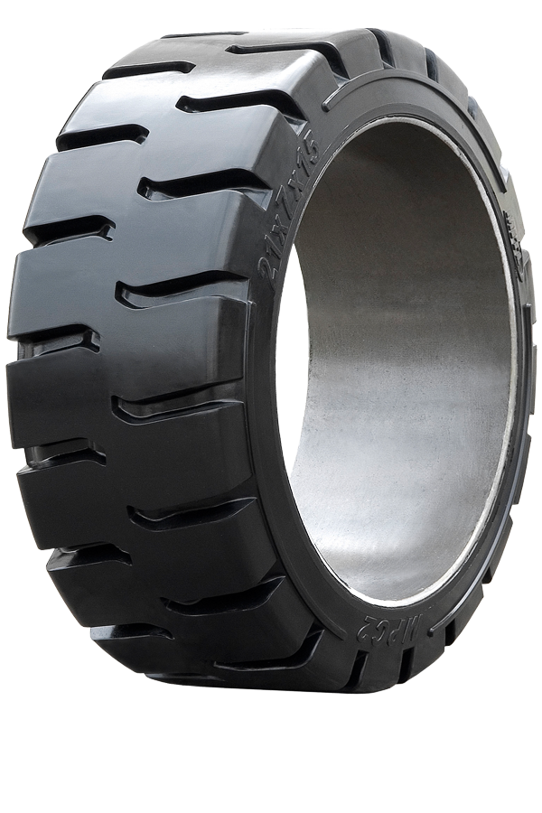 10x6x6-1/4 Forklift Tires 10x6x6-1/4 Traction Black Trelleborg MPC2 Press On (Low Rolling Resistance)