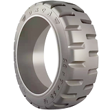 18x6x12-1/8 Forklift Tires 18x6x12-1/8 Traction Non Marking  Trelleborg Orca  Solid Forklift Tire Press-On