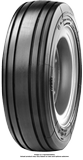 6.00-9 Forklift Tires 6.00-9 [4.00] Rib Black Standard Continental SC11 Solid Pneumatic Tire (4.00 Standard Rim)