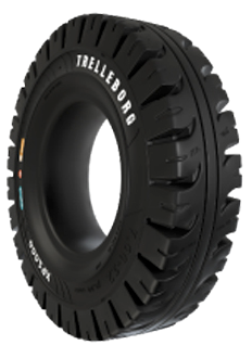 16.00-25 Forklift Tires 16.00-25/11.25 Traction Black Trelleborg XP1000 Solid Tire  (11.25 standard rim)